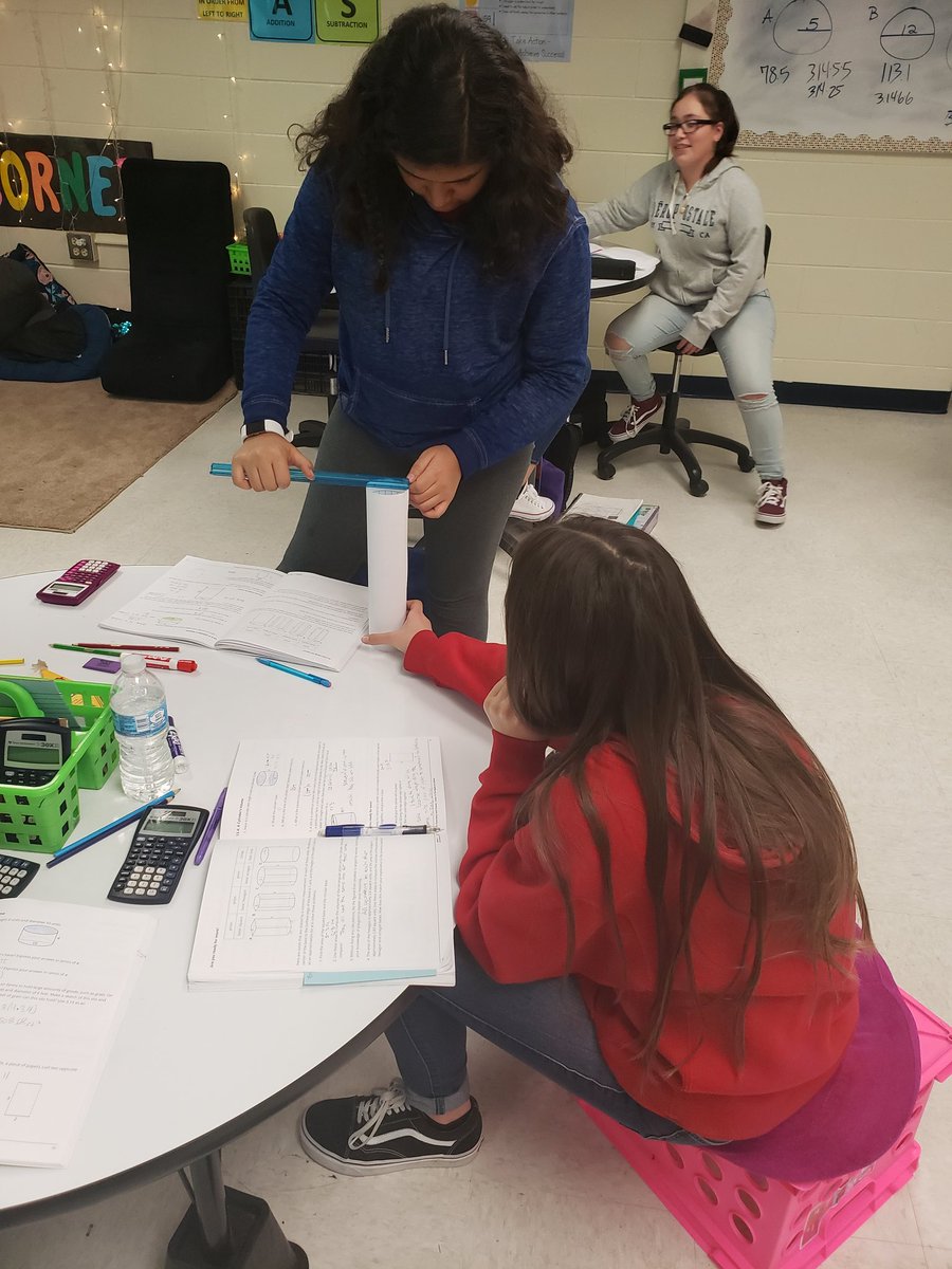 MathGuajardo's tweet photo. Which has the larger volume...a cylinder constructed from a sheet of paper with the height 11 inches or 8.5 inches... #709math #vvsdmath @IllustrateMath https://t.co/h99NYg13on