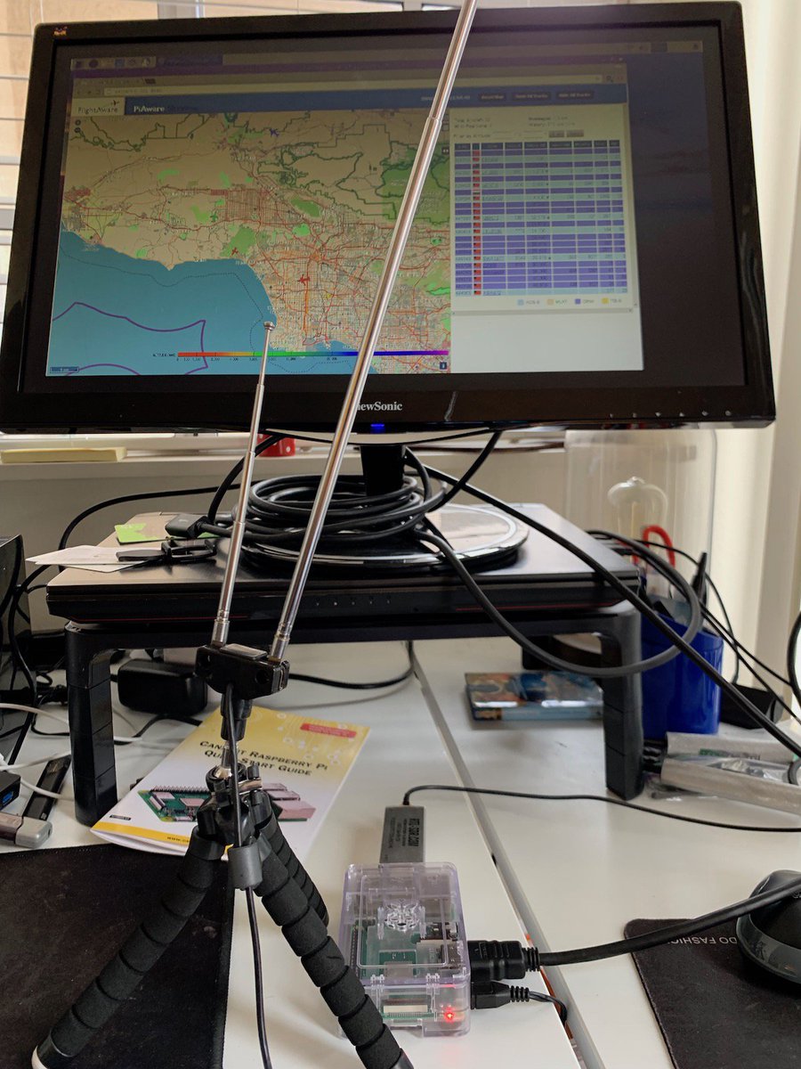 NjRConcepts's tweet image. Quick #RaspberryPi setup to track local air traffic using ADS-B and #PiAware. Why? I think you mean to ask, why not :) Now, to find a place to mount that antenna.
