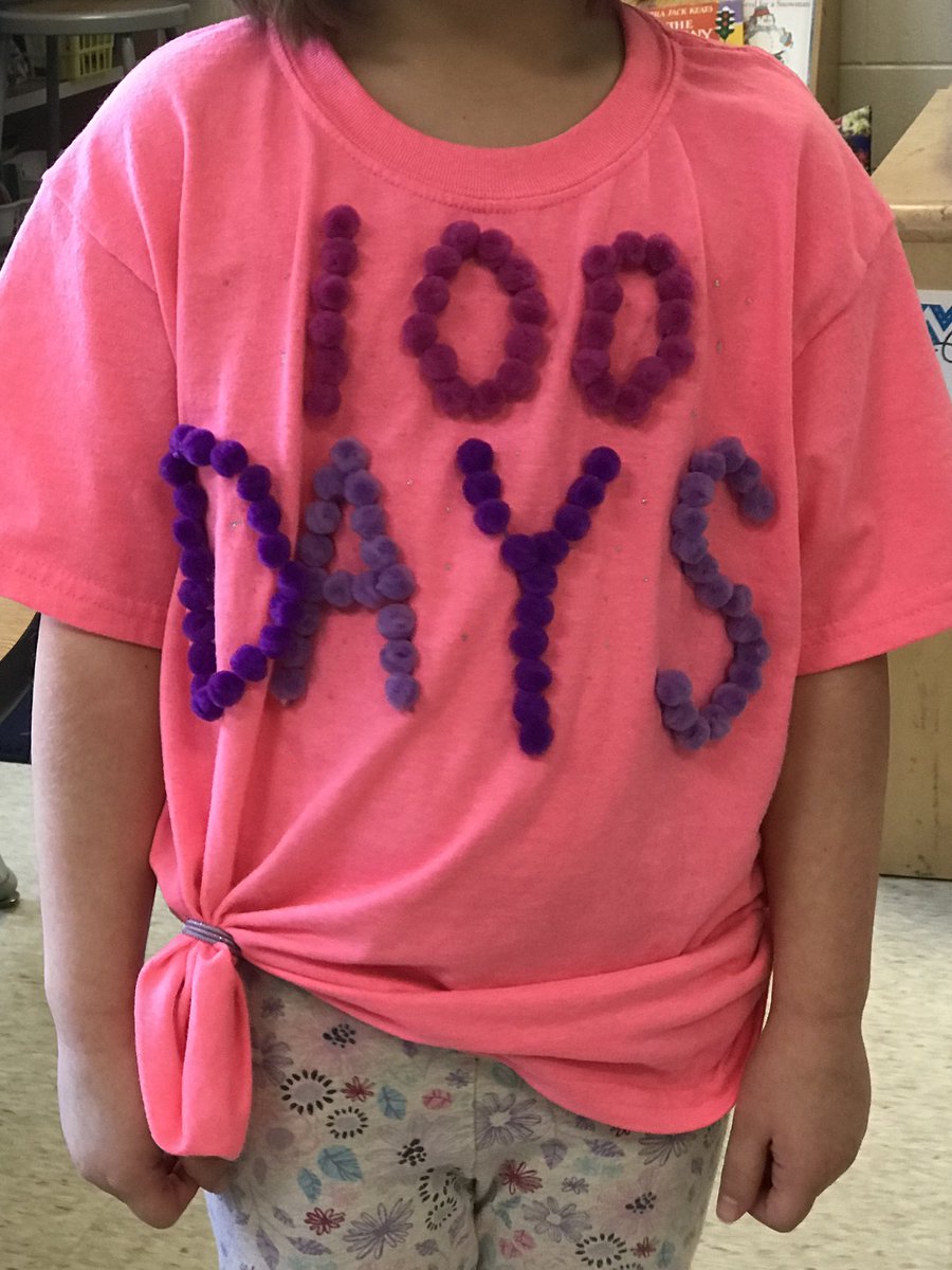 Students and parents used their creativity to make their own #100thDayofSchool shirts!! #kindergarten #100dayssmarter <a href="/SouthShoreAACPS/">SouthShoreElementary</a>
