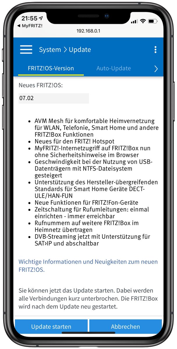 Neotrix's tweet image. Update Donnerstag diesmal mit einem neuen #fritzos v07.02 auf der #FritzBox 6490 😄