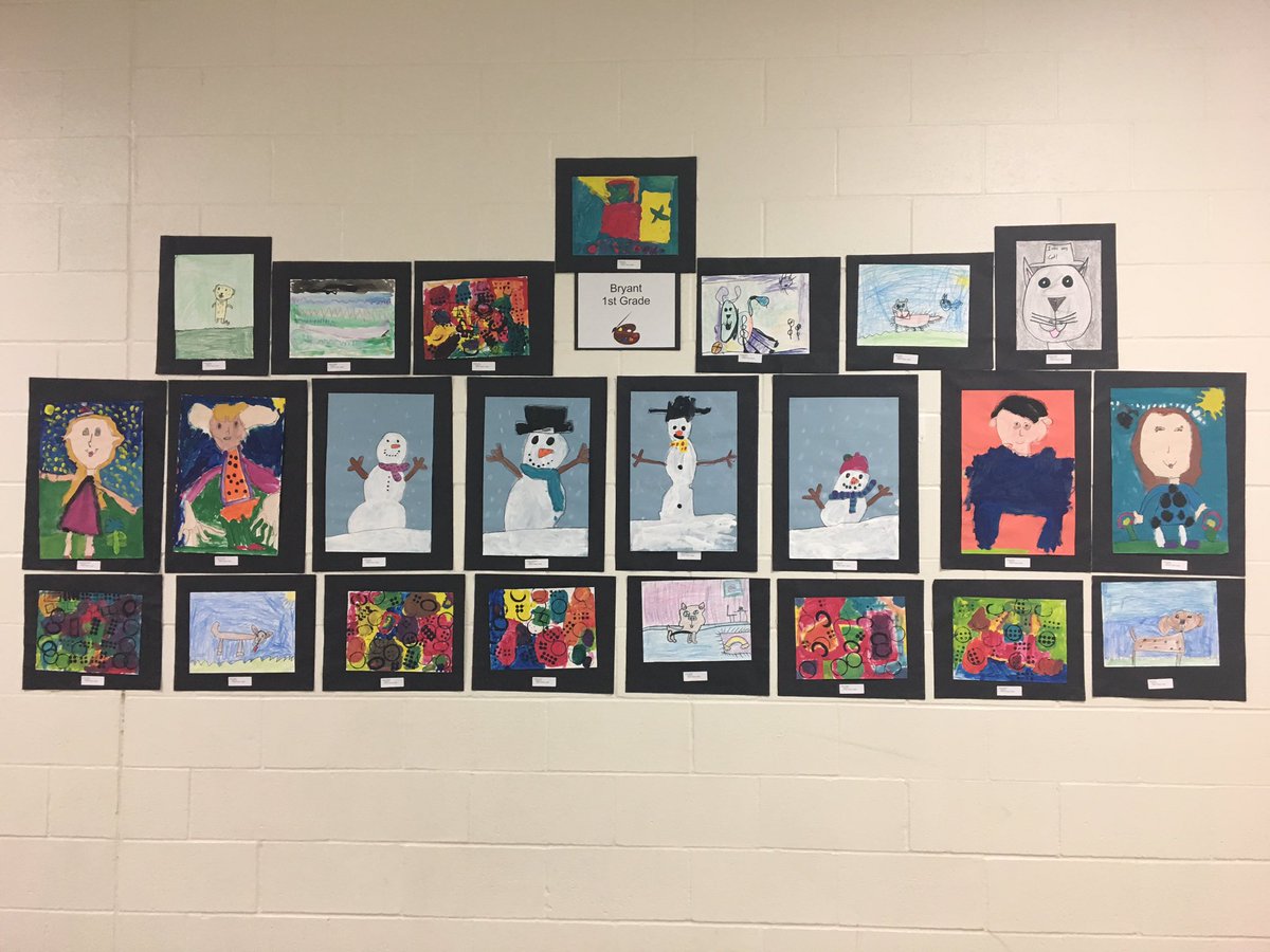 1st - 4th grade students mounted their own artwork this year for the art show! They enjoyed the process and it looks great! Stagecoach’s Art Show is February 28. 🎨<a href="/StagecoachCabot/">Stagecoach Elem</a>