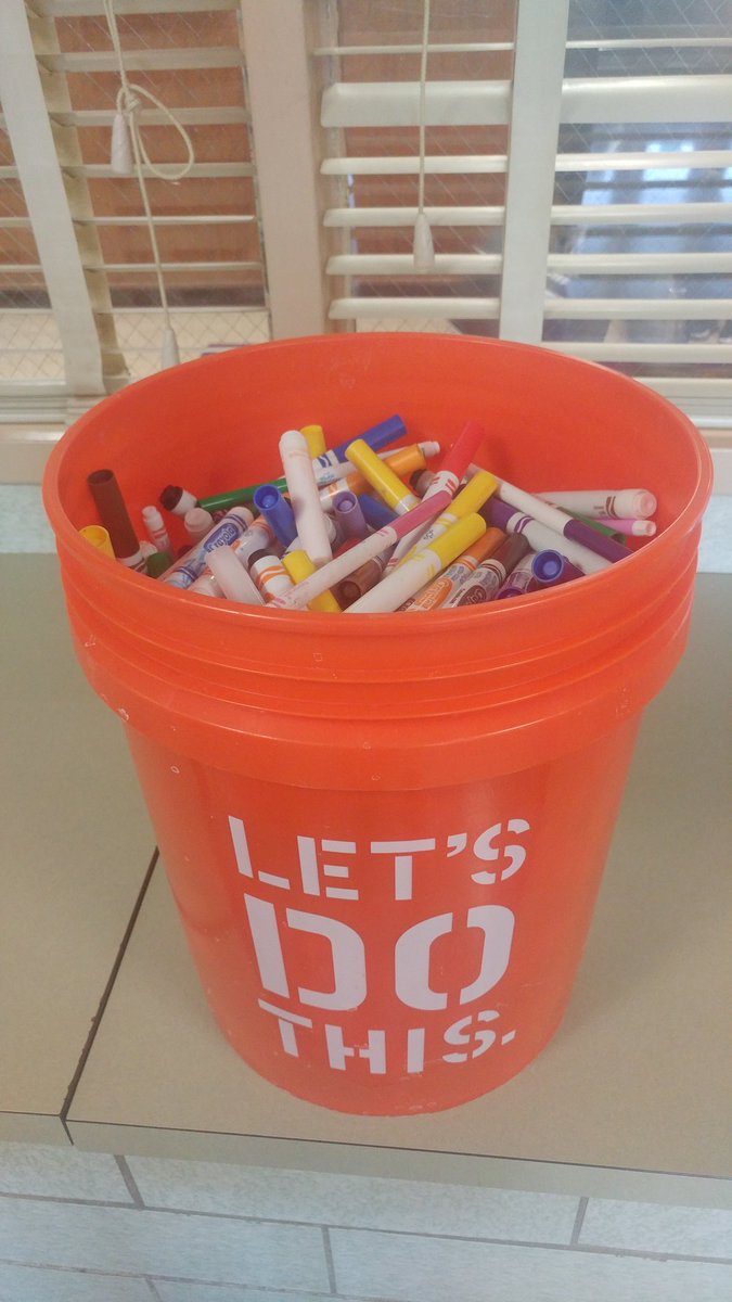 AliceBucknerSci's tweet photo. Ss in @ArbutusMS put a mark on the planet today by collecting over 300 used markers for Crayola's #colorcycle program!!! #greenschool #recycle @BaltCoPS https://t.co/suV2kmGcL5