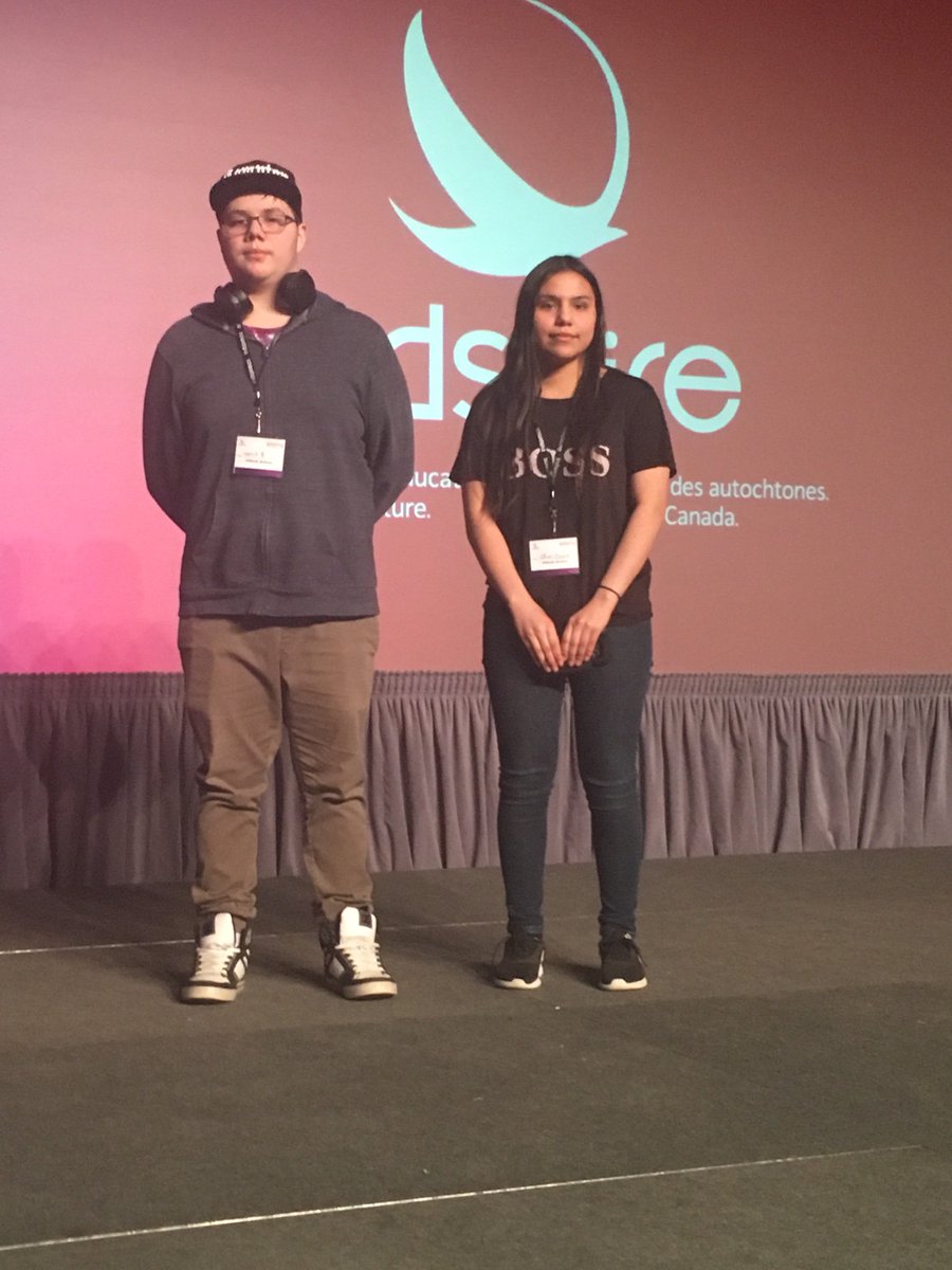 #ngpshhs#ngps10
Jillian C. and Gerrit B. each win a $500 door prize from TD at Indspire in Calgary. Kelly B. Missed the pic! Congratulations guys!!