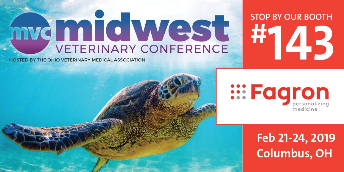 FagronUS's tweet photo. Fagron, Inc. is at the Midwest Veterinary Conference in Columbus, OH, Feb. 21-24, stop by our booth #143 and meet our expert team &amp; learn more about Fagron's growing veterinary product line. #2019MVC #FagronUS #veterinary https://t.co/Vz8Z1T93Du