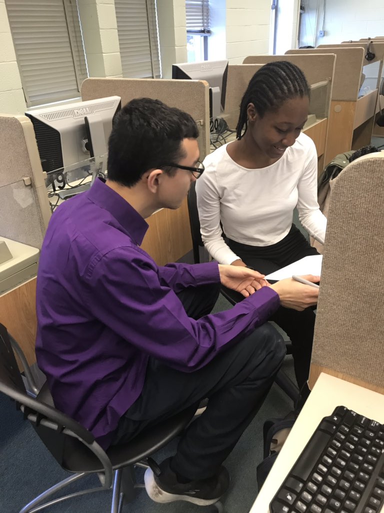 Project ExCEL welcomed aboard its first-ever Writing Coach for the Spring 2019 semester, Mr. Diego Ortega – graduating class of 2020. Here’s him busy at work! #CUNY #BMI #CUNYBMI #QueensCollege