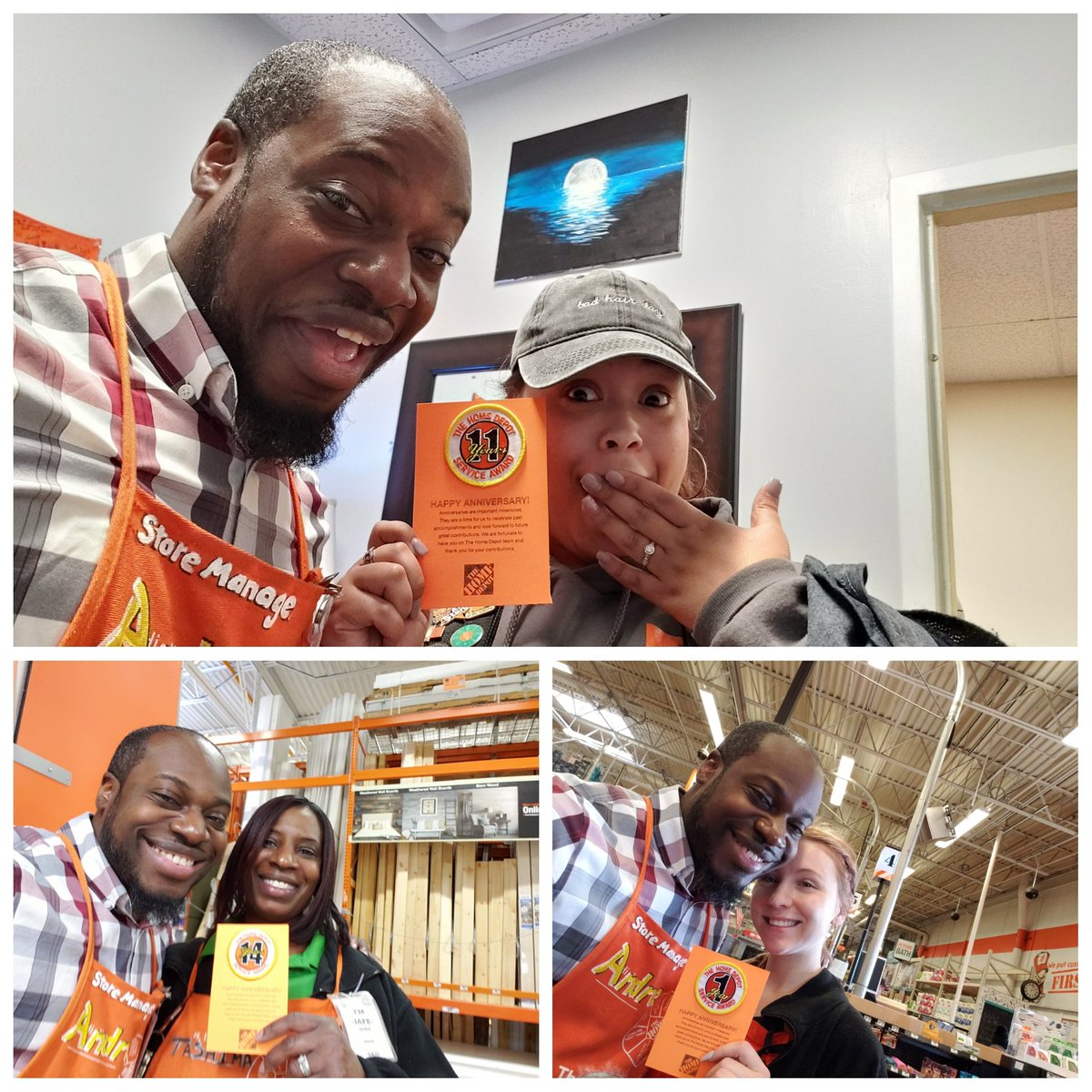 AndraeBailey84's tweet photo. Its #DepotVersary Day @ #TheDeen Tashima D25 14 years old Britt Cashier 1 year old and Britt Pro Sup 11 years old and Engaged!!!! 😱 #Congrats Britt!!!! @b_mungul they grow up so fast https://t.co/y5Q5m84Aqk