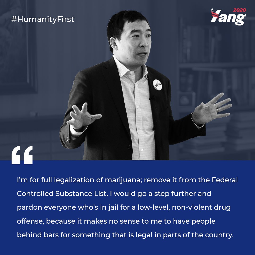 I’m for full legalization of marijuana; remove it from the Controlled Substance List. I would go a step further and pardon everyone who’s in jail for a low-level, non-violent drug offense. It makes no sense to have people in jail for something that is legal in other states.