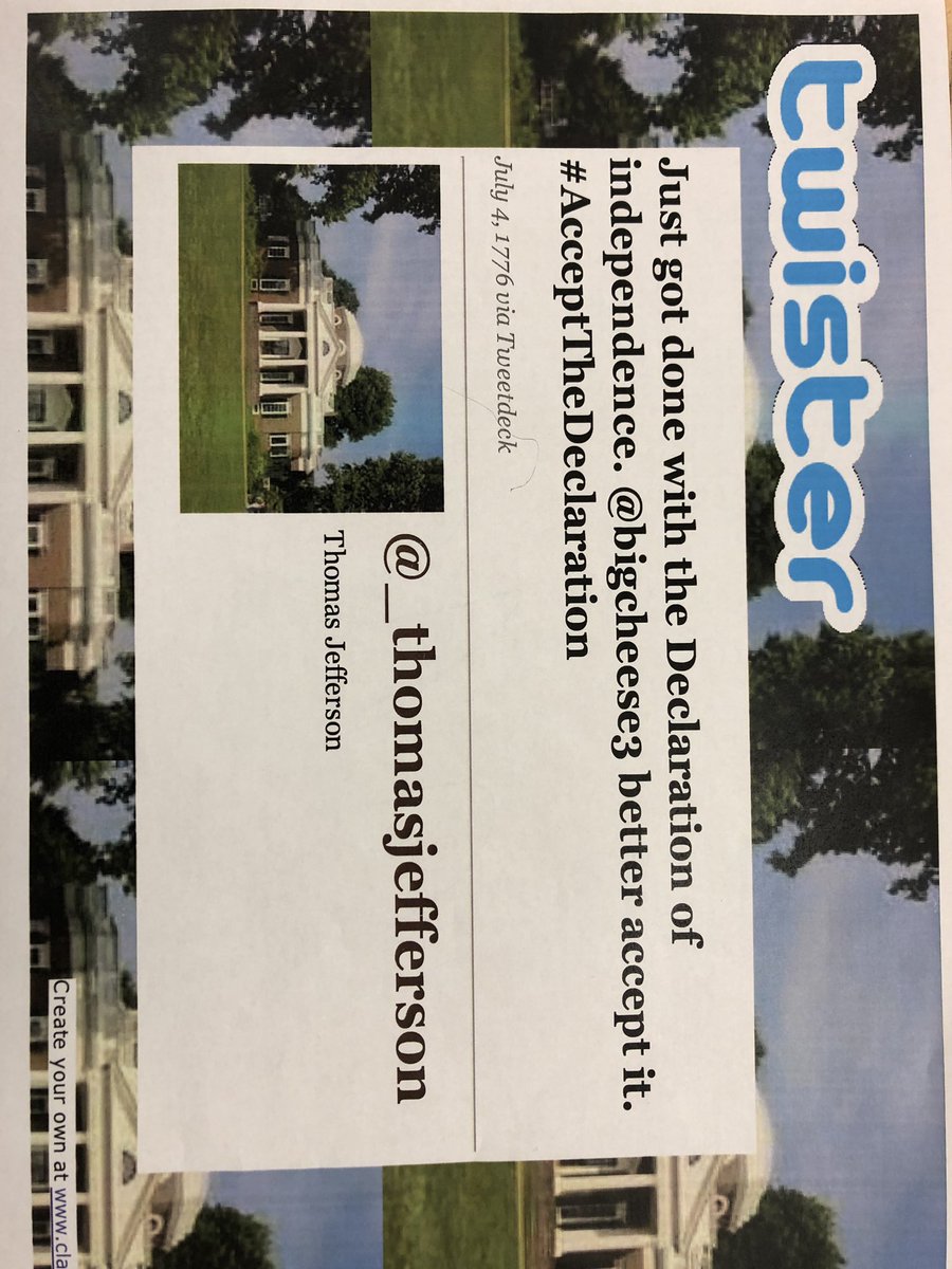 mrgarazin's tweet photo. What Twitter might have looked like during the American Revolution! #WeAre44 https://t.co/nuFpNeMIFE