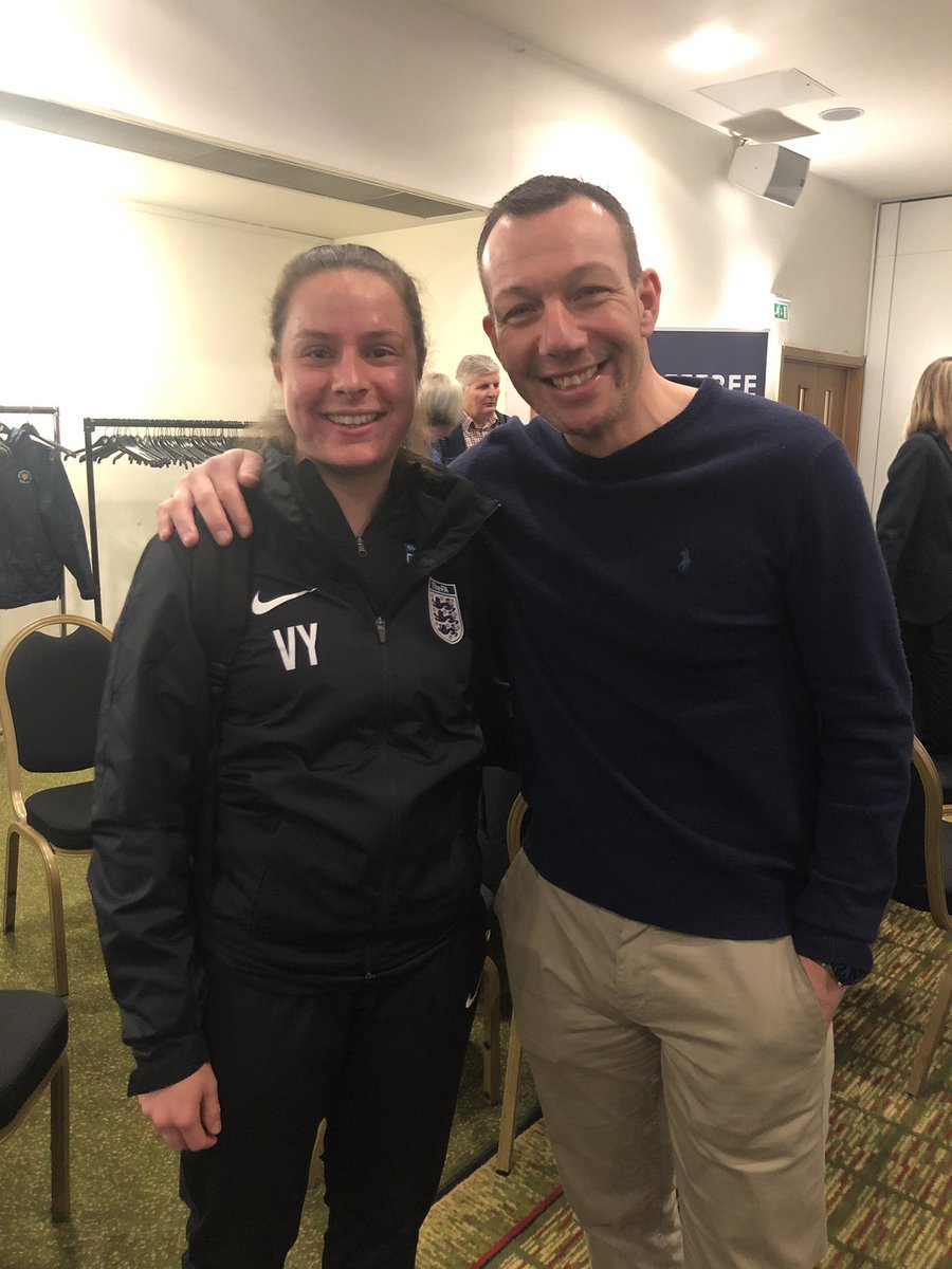 VYarnold18's tweet photo. Great evening at the #RefSummit19, learning about sin bins and getting an insight into life as a SG referee! Loved having the opportunity to meet and speak to Kevin Friend and David Coote too! ππΌβ½οΈ @leicsfa #GirlsThatRef https://t.co/nhmbQQnjS7