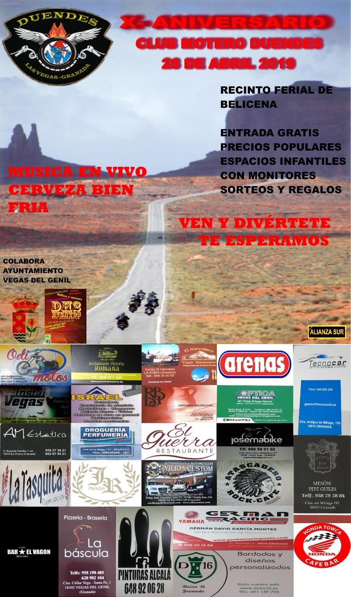 lucifersfriends's tweet image. #rutasmoteras
#customclub
#Granada 
#duendes 
#clubmotero
#moto
#concentracion
#lasvegas
#motorandaluz
#BikerGirl 
#bikerbrother
#belicena
#harleydavidson 
#Kawasaki
#Suzuki
#jackdaniels
#eventos
#concentracionmotera
#free