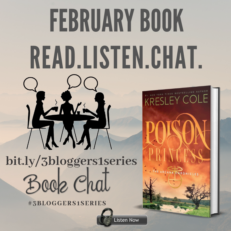 alpha_heroes's tweet photo. Are you read for the next #3bloggers1series #podcast? You have a week to catch up on Poison Princess by Kresley Cole! Then join me, @ShelfAddiction and @DustMiteBunny as we break it down and talk about All The Things! #bkbrk #readalong https://t.co/NeecIILBk8