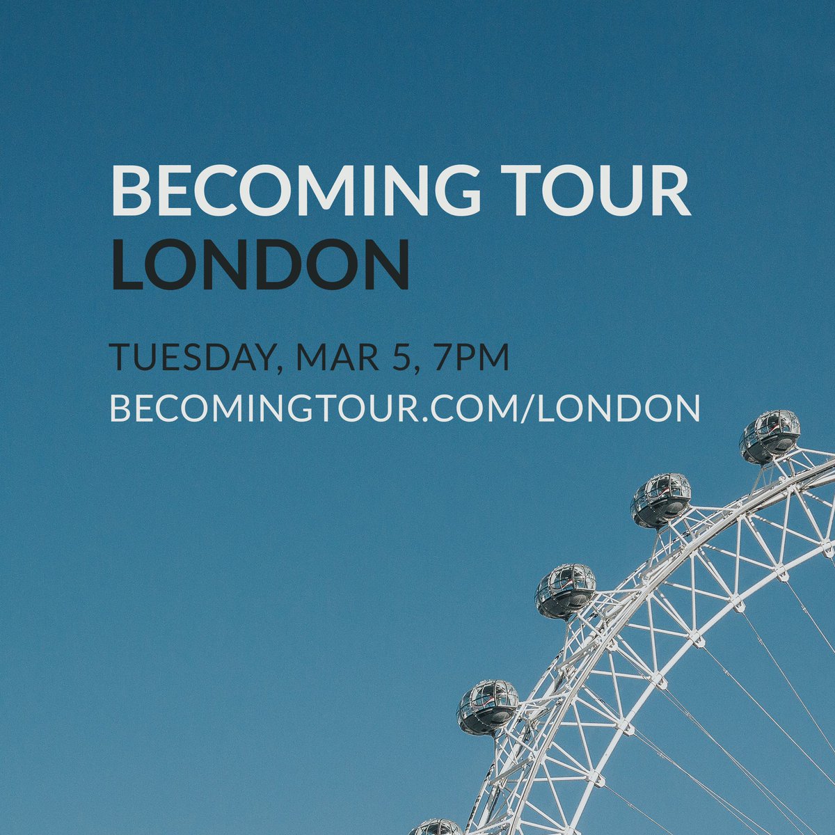 London friends! I’ll be speaking in your city very soon, and there are still some seats available if you’re keen to attend. Details &amp; tickets: becomingtour.com/London