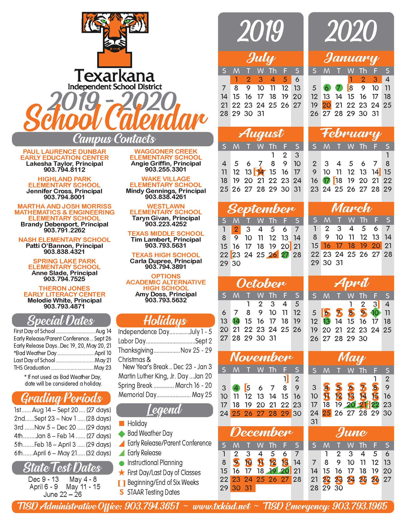 Texarkana ISD on X: "The TISD School Calendar for 2019-20 has been approved  and is now available in image or at the following link:  https://t.co/CNJSVaBooS https://t.co/8d6miHOKRJ" / X