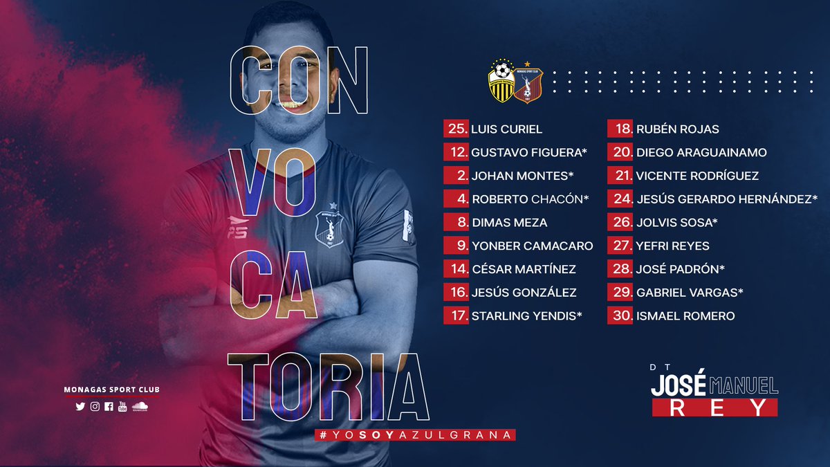 #Convocatoria ⚽ ¡Estos son los azulgranas que viajaron a San Cristóbal para enfrentar a <a href="/DvoTachira/">Deportivo Táchira FC</a>! 🏆🇻🇪

#YoSoyAzulgrana 🔵🔴
