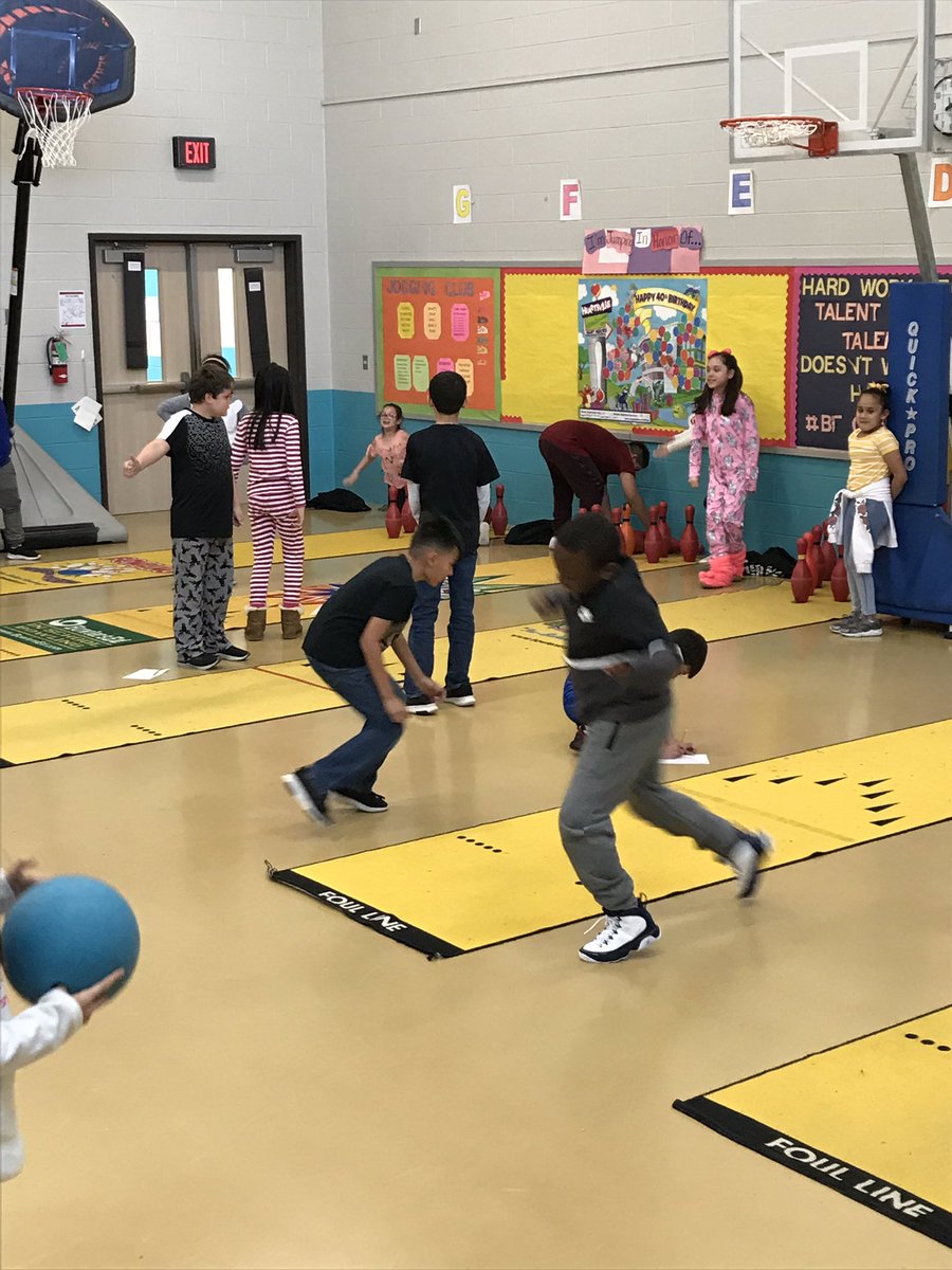 The kids impressed us with their good bowling technique, form, &amp; teamwork! The gym sounded like a real bowling alley!#bewillbern