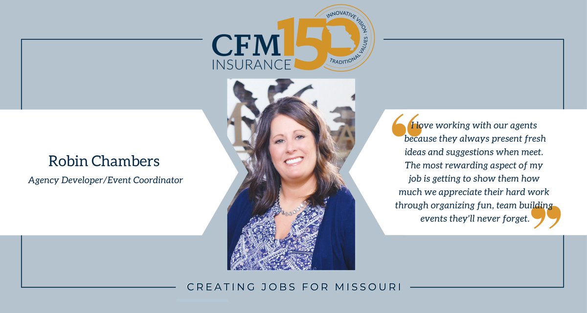 cfminsuranceinc's tweet photo. The CFM family may work hard, but we play just as hard. Just ask Robin. #CreatingJobsForMissouri #InsuranceCareersMonth https://t.co/NgEgp3Y9sk