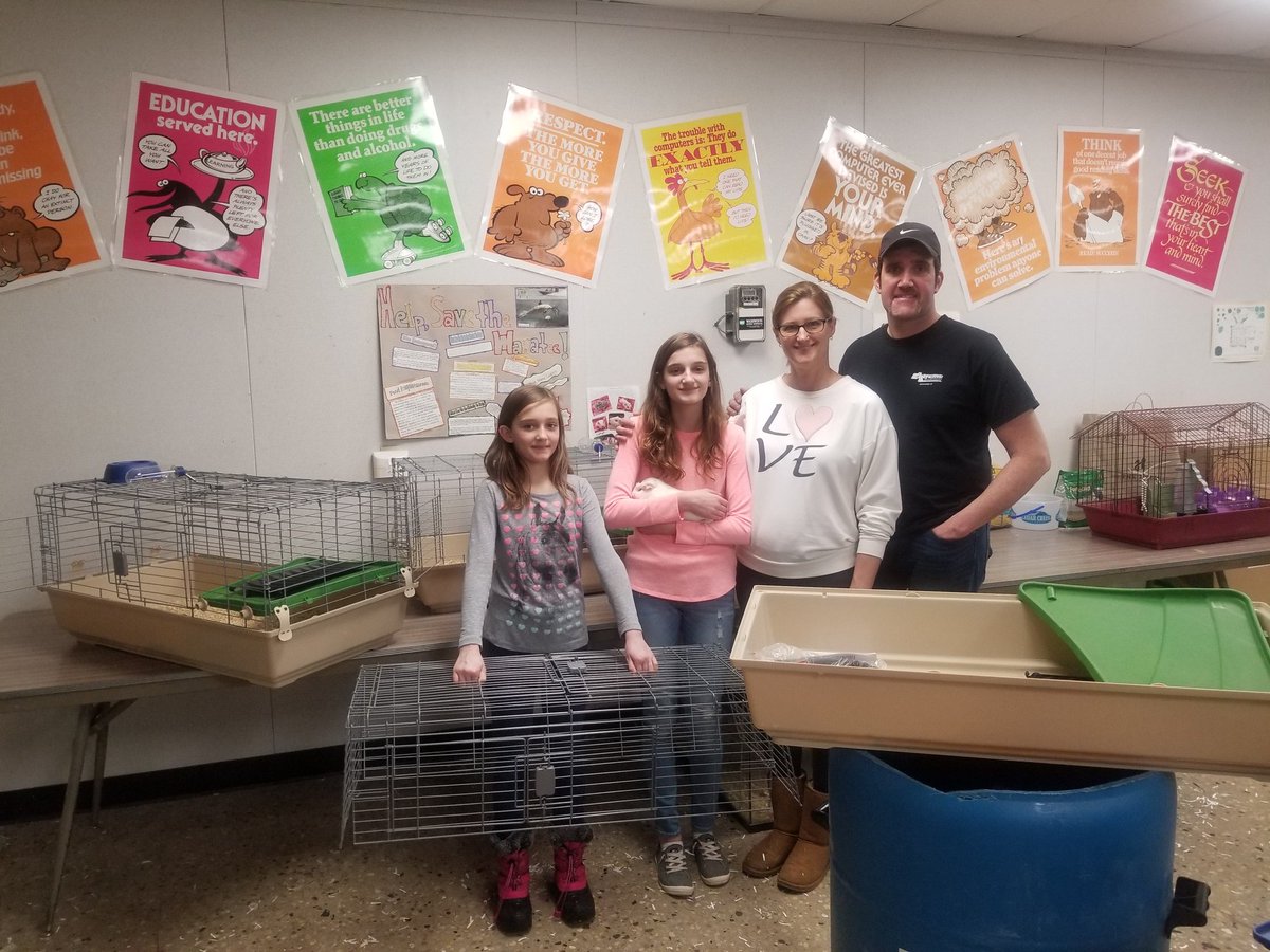 A Huge Thank you to the Bob &amp; Deanna Hagen Family for donating 8 brand new cages with accessories  to the PCMS Animal Rehabilation &amp; Care Center #RaiderStrong <a href="/PCSD_PCMS/">Pulaski Middle School</a>