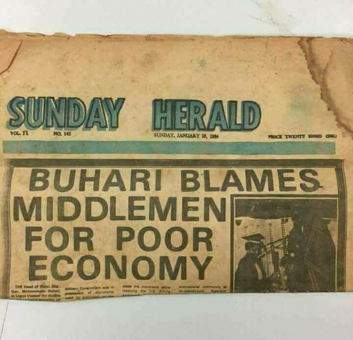 YaseerKugu's tweet photo. This was in 1984 when the dictator was in charge &amp; still doesn't take up responsibility. Like now, he shifts the blame to others. My people the blame game started even before people of my age were born, It's in the blood of #Buhari. 

#APCThrowback #BuhariMustGo #GMB #Nigerians https://t.co/NPbj9U4gRn