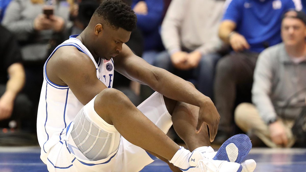 Zion Williamson was diagnosed with a Grade 1 right knee sprain. He is progressing as expected and his status is day-to-day, @DukeMBB announced Thursday.