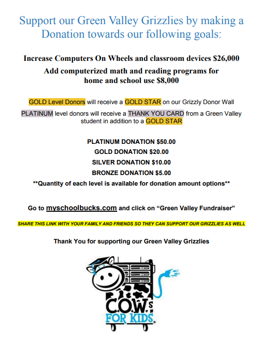 GVGrizzlies's tweet photo. Help support our students and teachers! https://t.co/I8kRJl0EMU