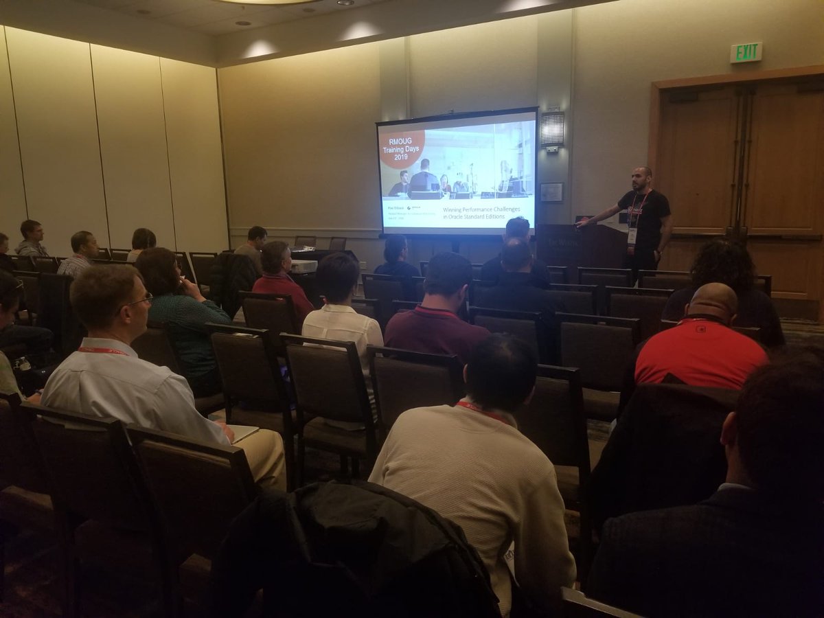 Thanks to everybody who attended my RMOUG presentation about 'Winning Performance Challenges in Oracle Standard Editions'. Slide deck is available here: slideshare.net/PiniDibask/win… … @Quest_EMEA @Quest @oracleace