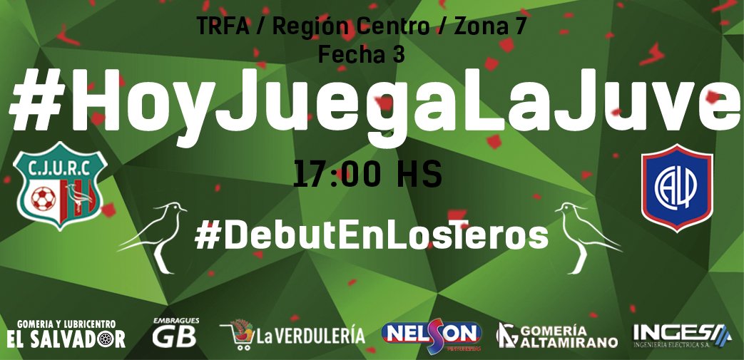JuventudUnidaRC's tweet photo. #HoyJuegaLaJuve
#DebutEnLosTeros ๐ก
๐#TRFA #RegCentro
โ#Zona7 #Fecha3
๐ #LasPalmas
๐๏ธ Estadio #LosTeros
โฑ 19:00 Hs.
๐ค Claudio Chรกvez
Cรณmo siempre la mejor cobertura que nadie mรกs puede ofrecerte. https://t.co/5pcZEwmTqv