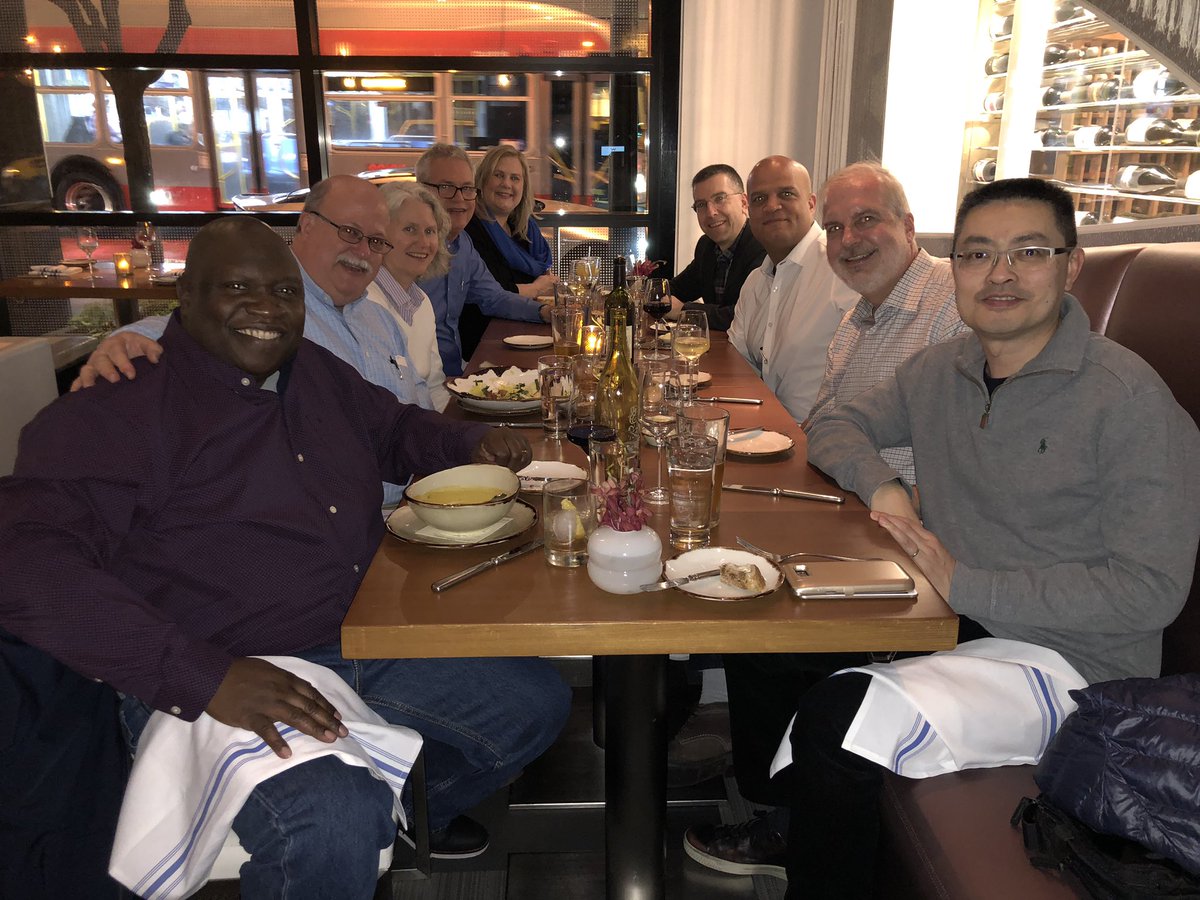 KCHawkinsexec's tweet photo. An amazing dinner with the #savingclientryan squad. We are all ready to meet with our clients at #Think2019.  #SquadGoals. https://t.co/6t8DAdUhCo