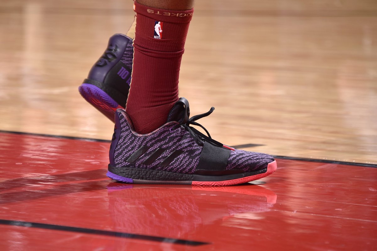 JHarden13 wearing the Adidas Harden Vol 