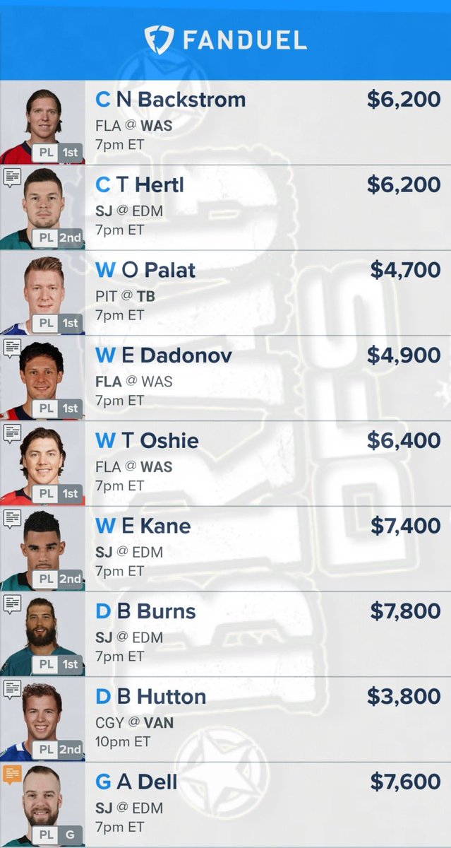 FL3X_4LPH4's tweet photo. HERE WE GO!
NHL main slate
RT/FAV if using
S/O and tips appreciated if we cash
🔥3 slate win streak🔥
#NottoBrag #DFS #DFSNHL https://t.co/QPYC4rOXMi