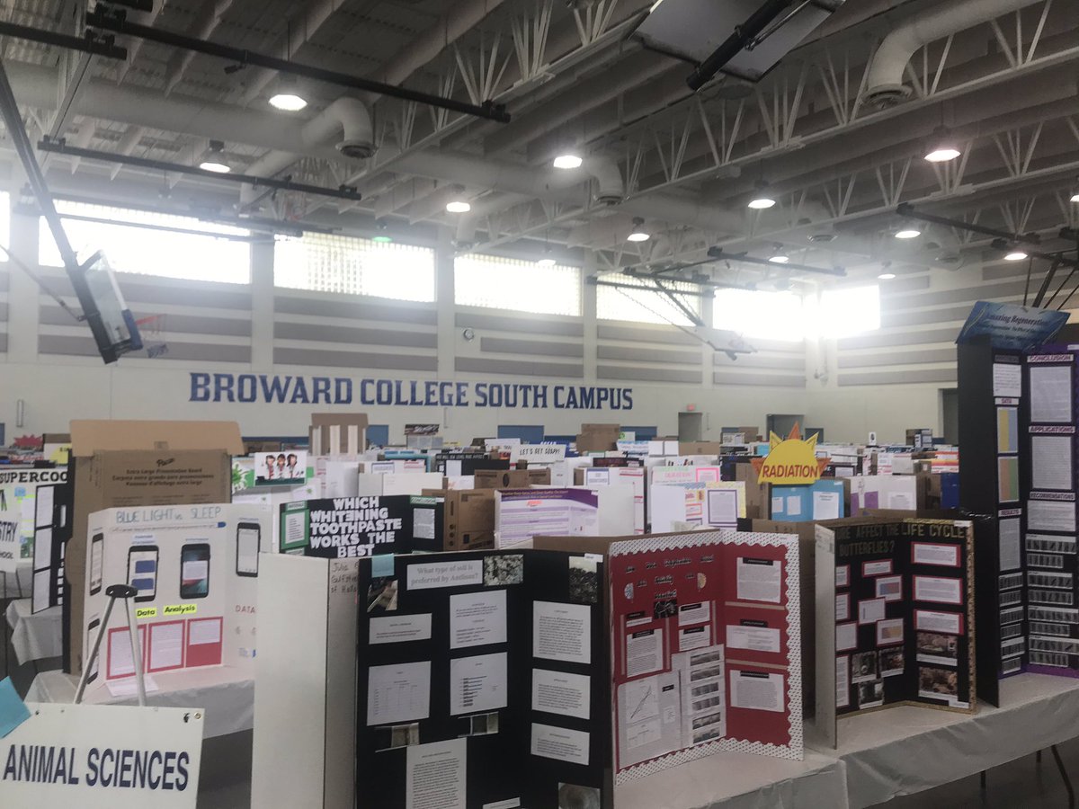 BrowardScience's tweet photo. Thank you to Broward College-South for hosting the Broward County Science Fair! #BCPS #SecondaryLearning #Science #ScienceFair @BrowardScience @gbarmoha @BrowardCollege https://t.co/aSDMoc9oCP