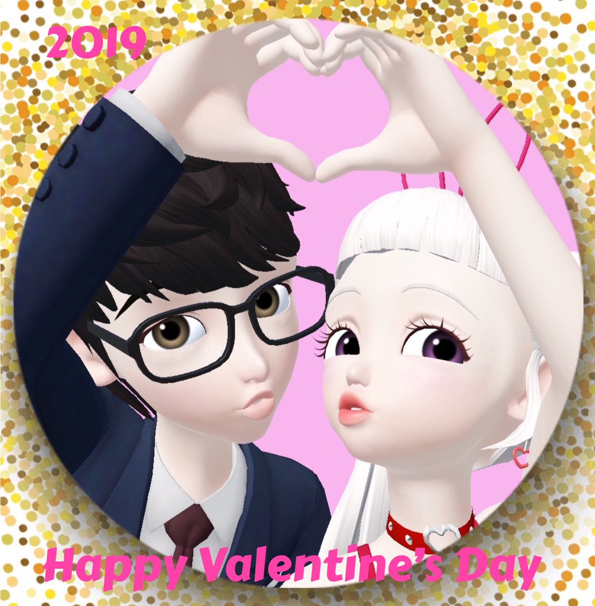 GZepeto's tweet image. #HappyValentinesDay 
#CircleFrame Dots Design
#ZEPETOしている人と繋がりたい 
kiki’s ver. @kiki_Zepeto
