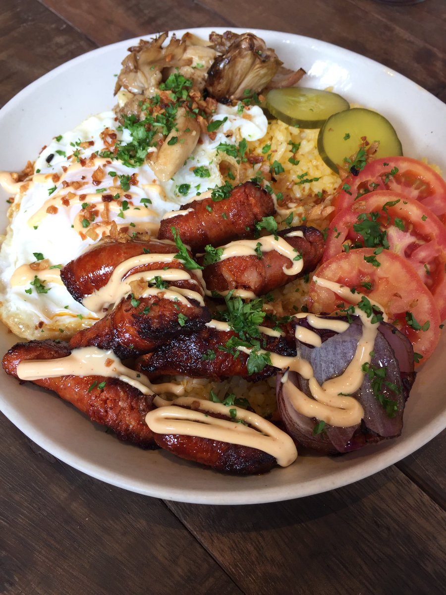 Chorizo, egg and mushroom rice bowl from The Pig Pen 😋💯👌🏼 #foodphotography #makebreakfastgreatagain