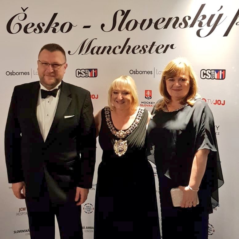 RehakLubomir's tweet photo. Delighted to open solemn 6th Czech &amp; Slovak Ball at #Manchester's Hotel Principal tonight, top social event of our community here. Lord Mayor of Manchester @LordMayorOfMcr Councillor June Hitchen honoured us with her presence. Music by 'Sokoly', with Martin Dejdar https://t.co/OgVRROVeQ6