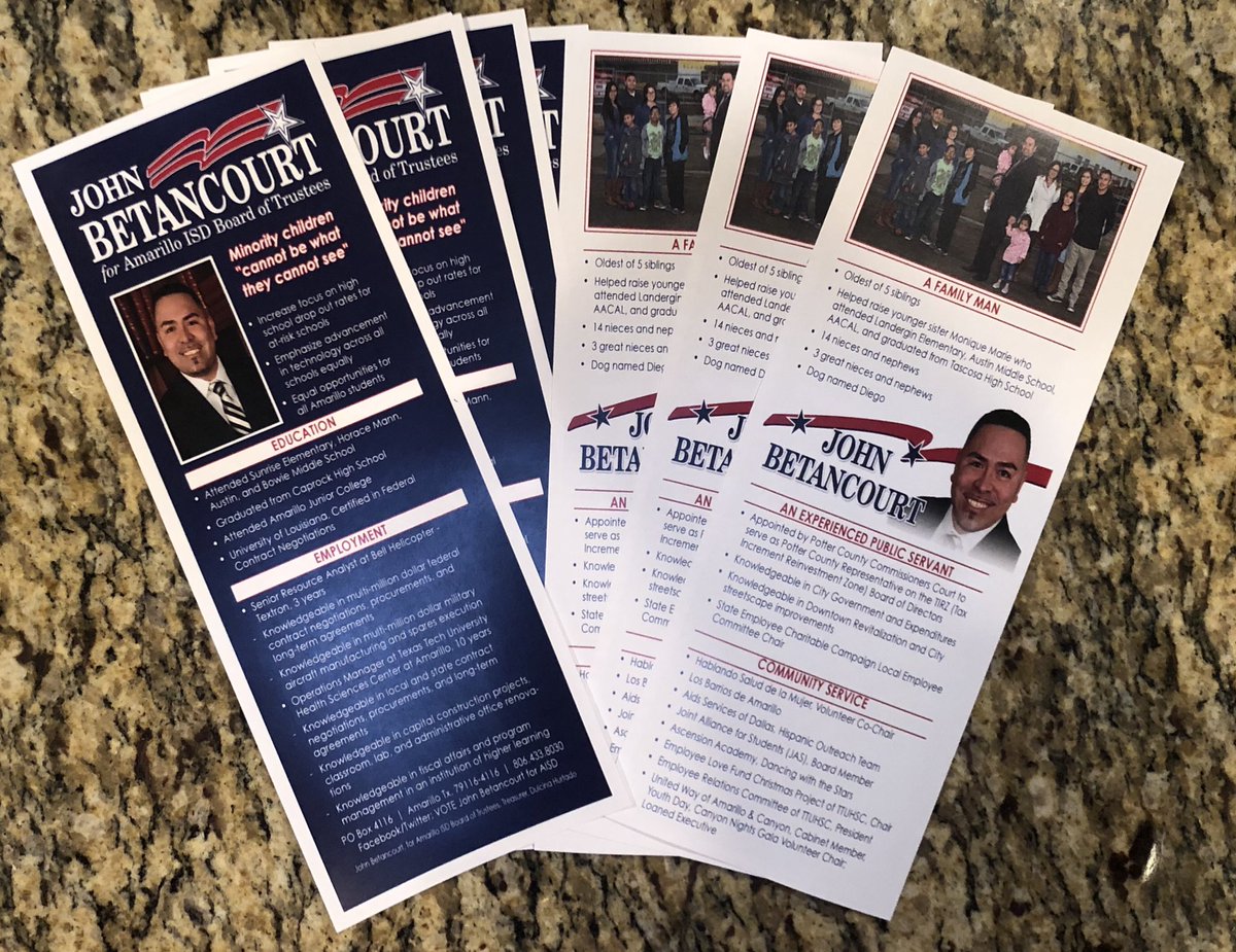 JohnforTexas31's tweet photo. Fresh off the press! See you at this evenings event! #ReElectJohn4AISD #Betancourt4AISD #PushCards https://t.co/TFIwbQFuy6