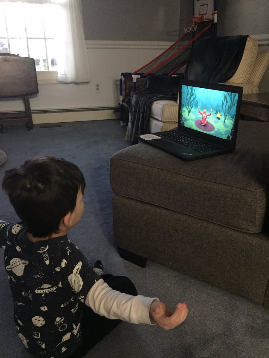 SarahRiveraSTEM's tweet photo. When the babysitter is teaching your kid mindfulness and yoga while you’re out....😂😂 #tinyyogi #soproud https://t.co/83kmgCFdD5