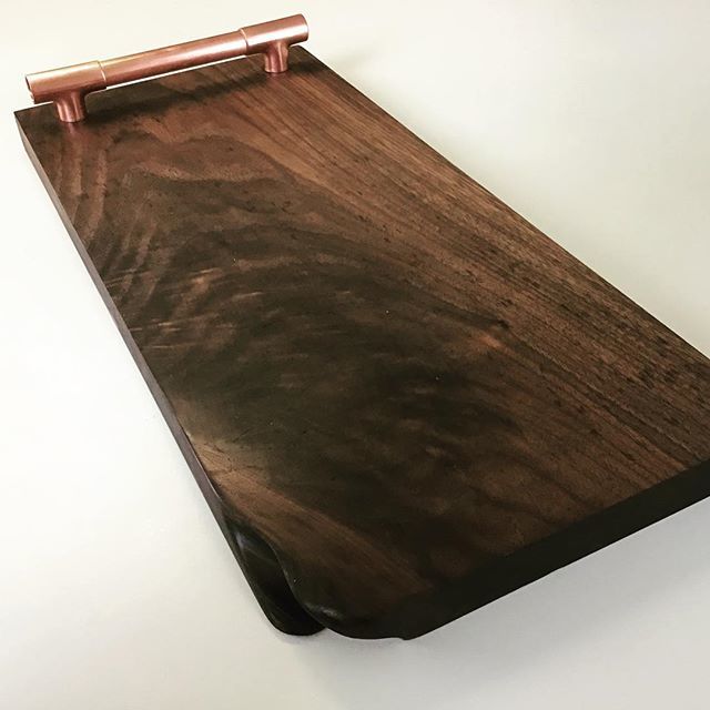 Copper and Walnut.  #cuttingboard #charcuterie #servingboard #charcuterieboard #walnut #copper #make #making #maker #woodworking #handmade #workshop #smallbusiness #localbusiness #saratoga #lakegeorge #adirondacks #sober #soberlife #walnut #copper bit.ly/2UQxuBM