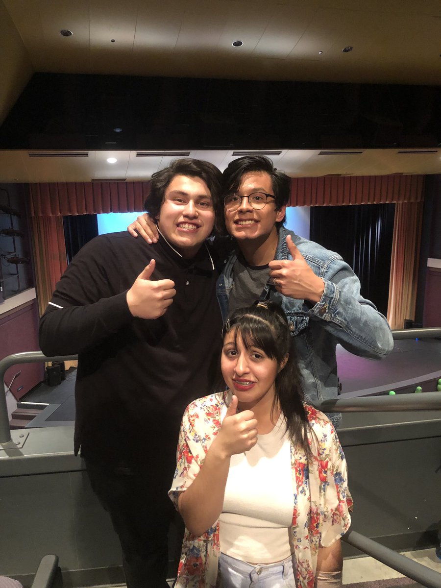 balconyEHS's tweet photo. A few members of Drama were repping at the Talent Show last night. Christian, Amara, Cole, and Valerie came out in 1st place. With Emily Carmen coming in 2nd. Citlalin’s spoken word about eating disorders was so deep and moving. Couldn’t be more proud. Hope you enjoyed the show. https://t.co/mBzNi19OXX
