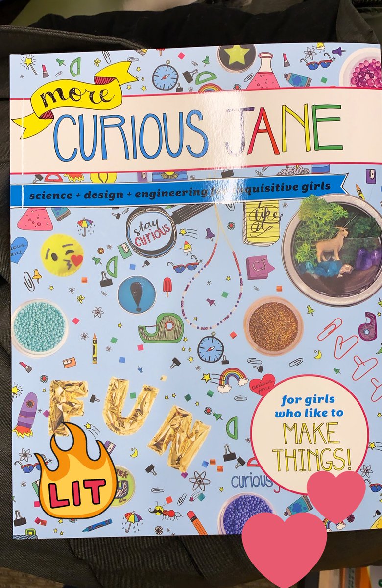 So nice meeting @poweredbygirls at the Curious Jane event in Eastchester. MORE CURIOUS JANE is probably one of the coolest project books “for girls who like to make things”.  👌🏽