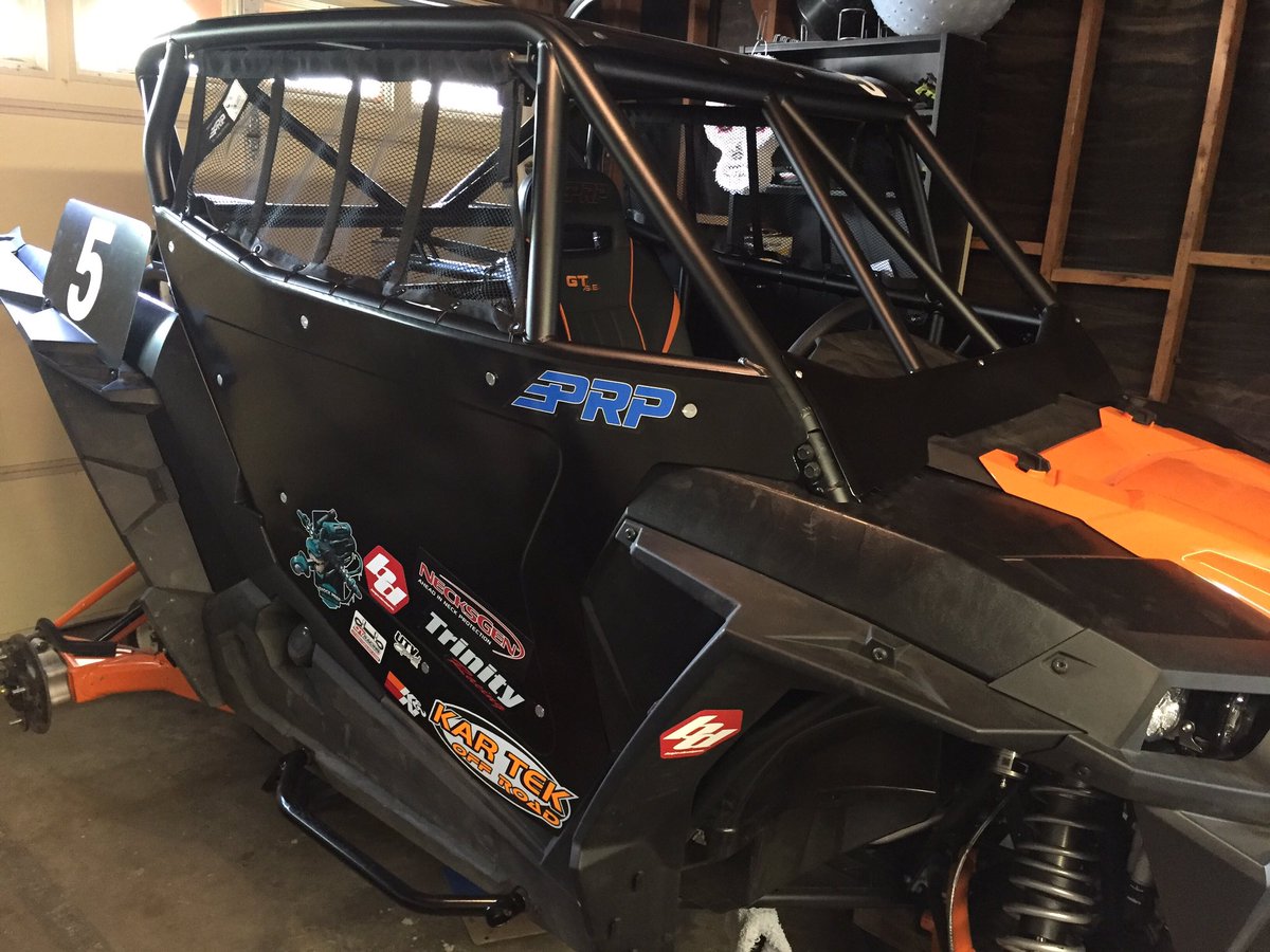 VRZRacing's tweet photo. The cage’s been power coated! I love how it turned out by triumph motosports in Corona! You guys gotta check out their shop. They give people good deals for many of their products. Thank you for your support! (See stickers). https://t.co/3Rcj9BMZpw