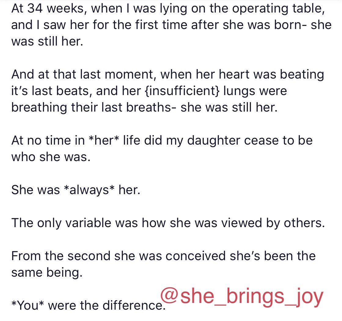 shebringsjoy's tweet photo. #StillMe #StillBea #IncompatibleWithLife #CompatibleWithLove #ProLife #LateTermAbortions #Personhood #PoorPregnancyDiagnosis #FatalFetalAnomaly #FatalFoetalAnomaly #LifeLimitingCondition #TreatmentNotTermination
To learn more see:
@SaveThe1Child @Simons_Law @trisomy13patau ❤️ https://t.co/4jcdy9xDTx