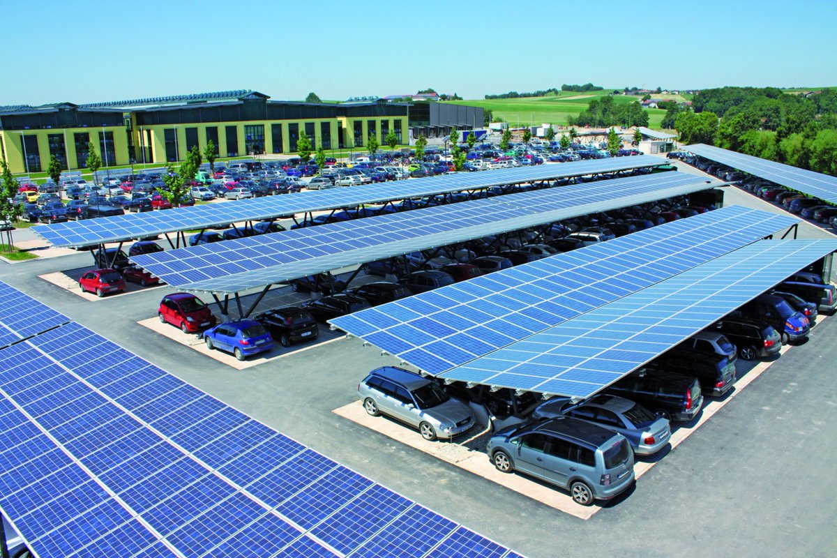 solarcharge_it's tweet photo. Let's #MakeTheWorldBetterBy taking advantage of millions of square miles of parking lots &amp; covering them w/solar canopies populated w/electric car chargers. It makes sense to put #solar where we want protection from weather &amp; where environmental degradation has already occurred. https://t.co/UjeDUdkoX8