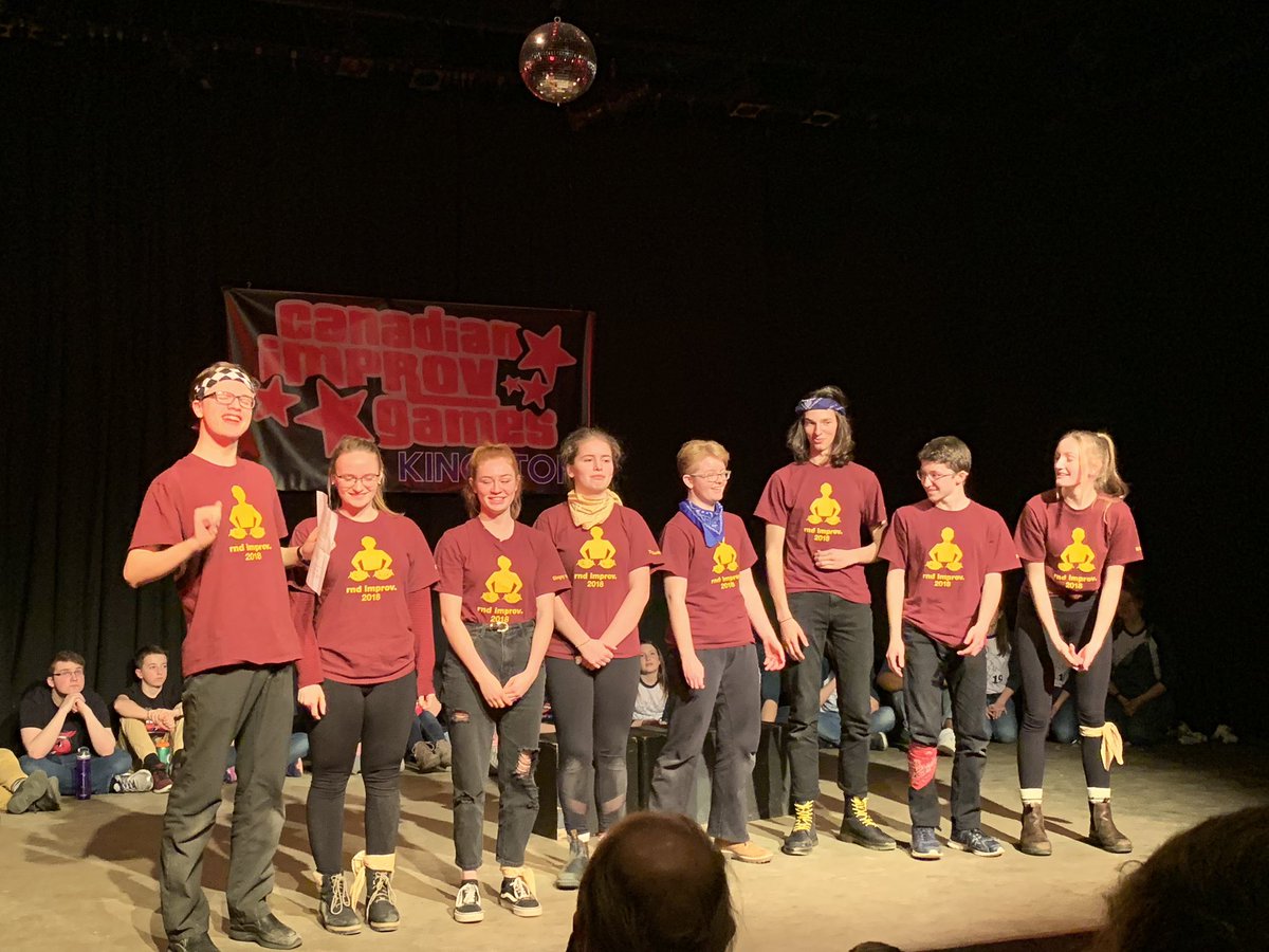 MsEmmerson's tweet photo. Congrats to RNDs Gold Improv team for coming first place tonight at Regional finals! Nationals here we come!! @RegiNotreDame https://t.co/U5l78xJ51k
