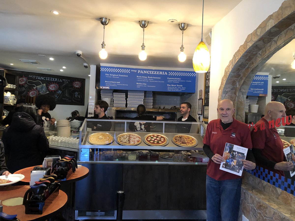 Come &amp; join in on the fun for #NationalPizzaDay. Stop by for a hot delicious slice &amp; check out yummy, sweet FREE #Panzizza from @ihop at our location right next door. We are located 69 7th Ave. So. / Bleecker in the West Village, NYC. Open till 5 a.m.  @Ihop serving till 11 p.m.