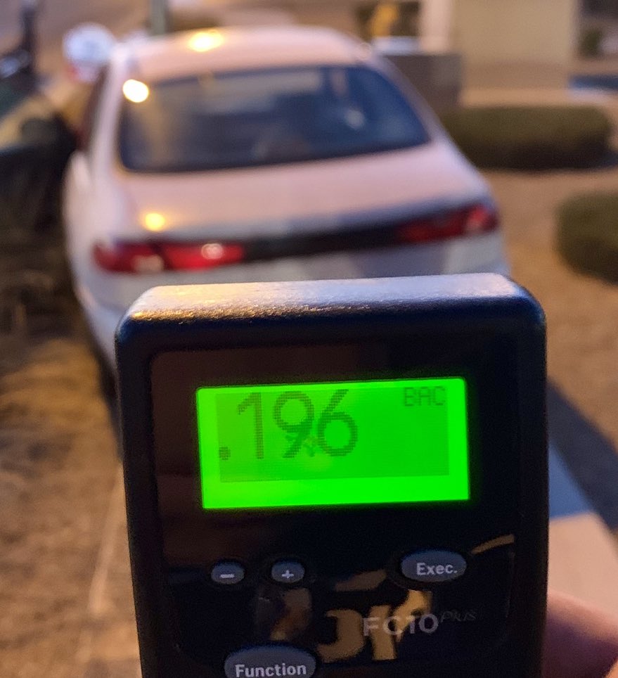 The #DUIStrikeTeam has assembled and already has their first DUI of the night. Over 2x the legal limit & driving on the sidewalk. #DontDriveImpaired
