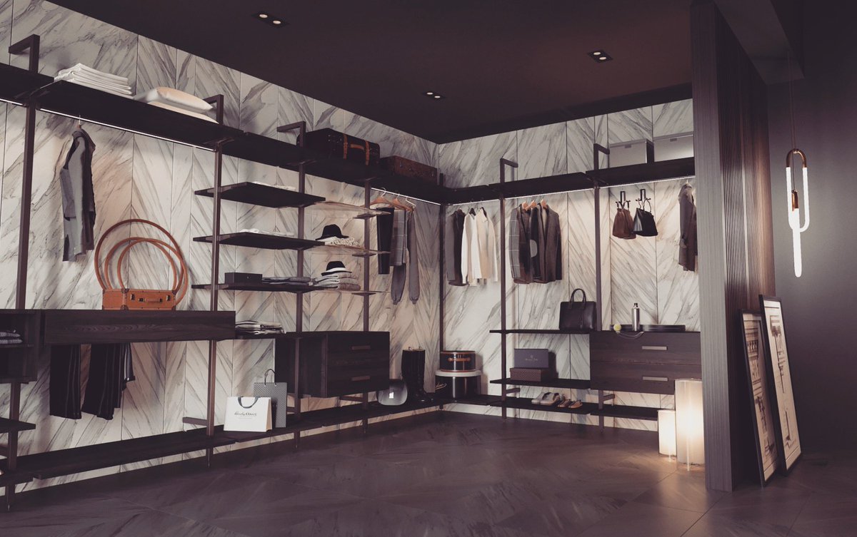 Modern Boutique style closet and wardrobes. Visit our booth #SL3316 at @KBIS #modern #closet #wardrobe #moderncloset #interiors #interiordesign #la #architecture #italian #german #cool #sexy #chic