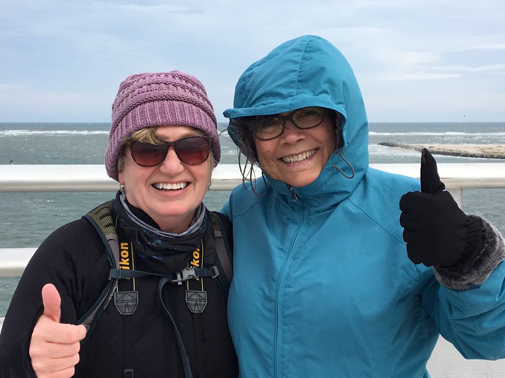 Rachel160A's tweet photo. Mom and Mother-in-Law found each other today at the @ncdot #BonnerBridge crossing! #RibbonCuttingWin https://t.co/GlyUbGjE67