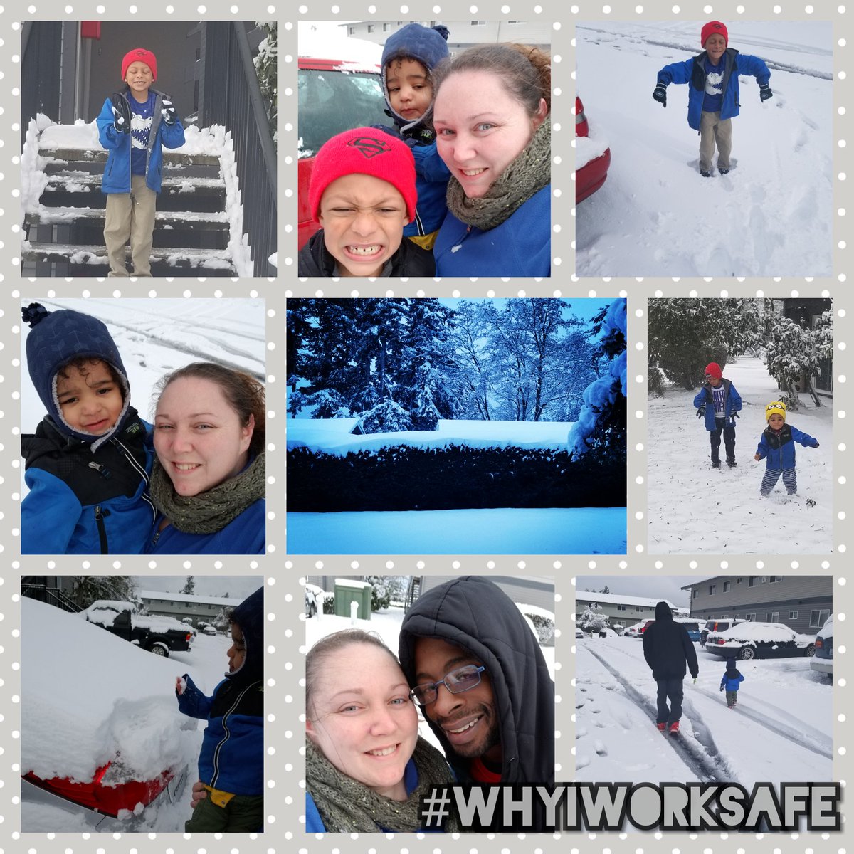 CasseyHarnett17's tweet photo. Snow Day with my boys. #whyiworksafe #snowmageddon19 #PNW4TheWin #Boymom https://t.co/C7ZPIMBxvm