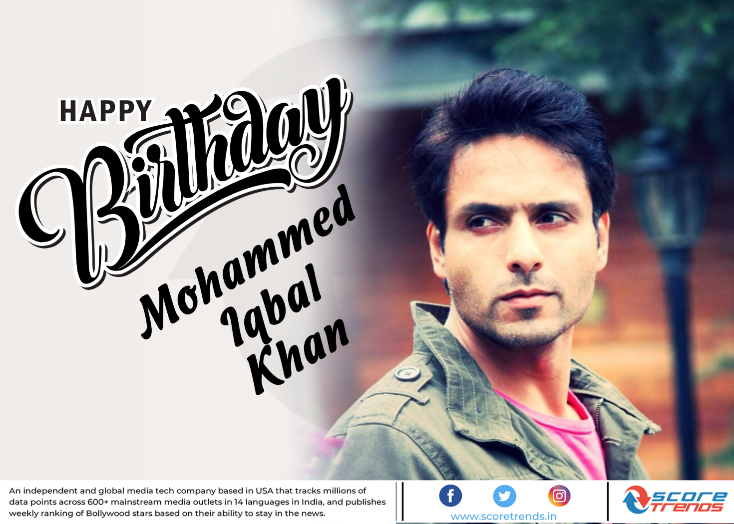 Score Trends wishes Mohammed Iqbal Khan a Happy Birthday!! 