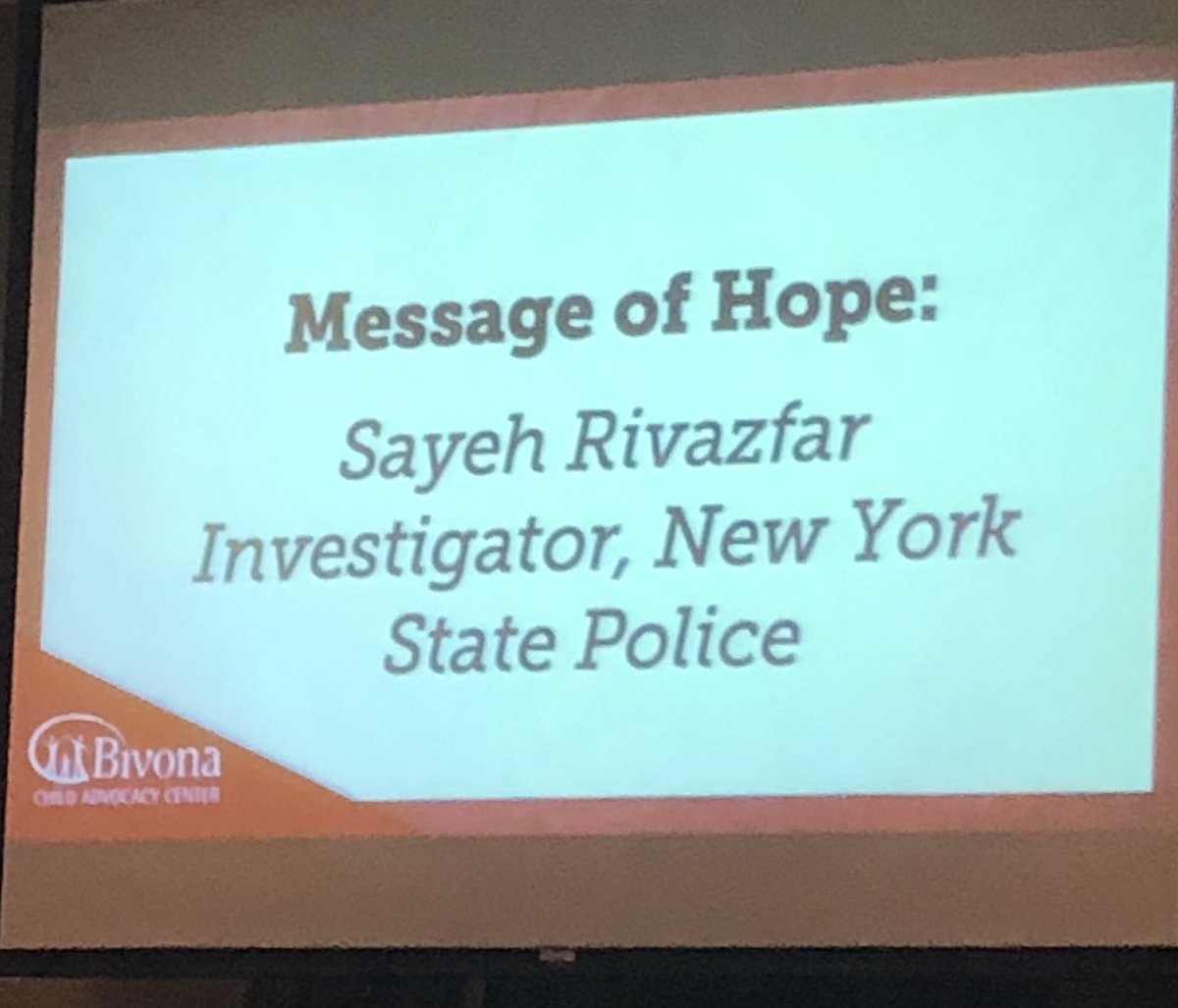 Google her name and understand how amazing it is that she is a <a href="/nyspolice/">NewYorkStatePolice</a> investigator working at <a href="/BivonaCAC/">BivonaChildAdvocacy</a> #otbn19