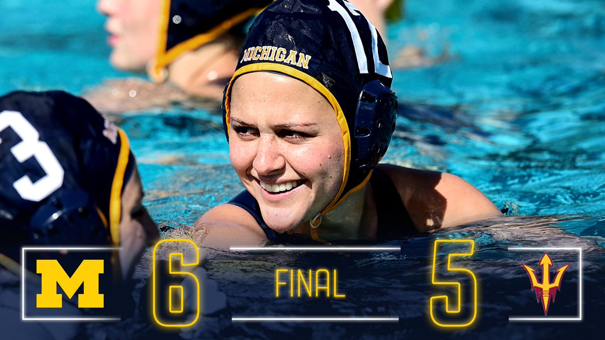 Victors!!! We earned our second top-10 win of the season over No. 9 Arizona State to advance to the semifinals of the Triton Invitational. We play No. 1 USC at 11:10 a.m. PT tomorrow. #GoBlue